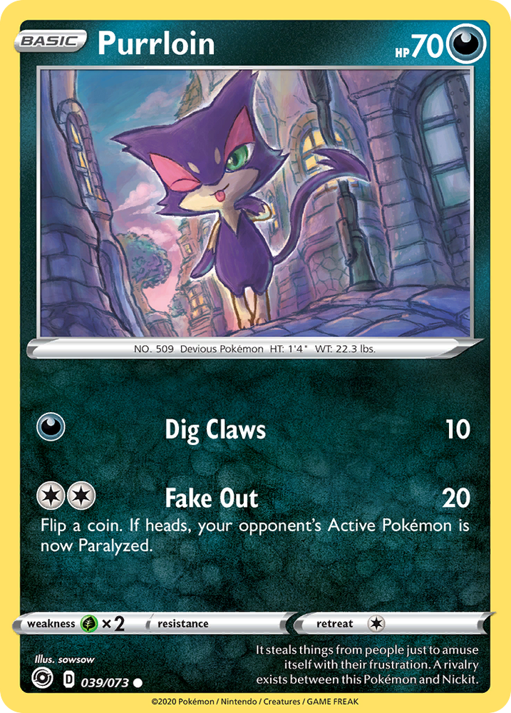 Purrloin (39/073) [Sword & Shield: Champion's Path]