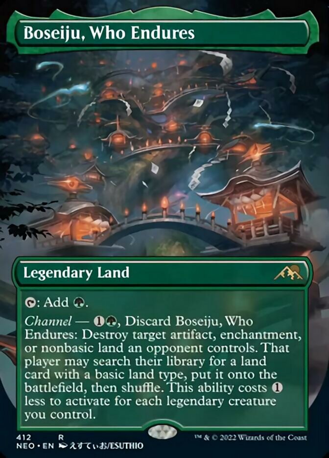 Boseiju, Who Endures (Borderless) [Kamigawa: Neon Dynasty] (NEO 412)