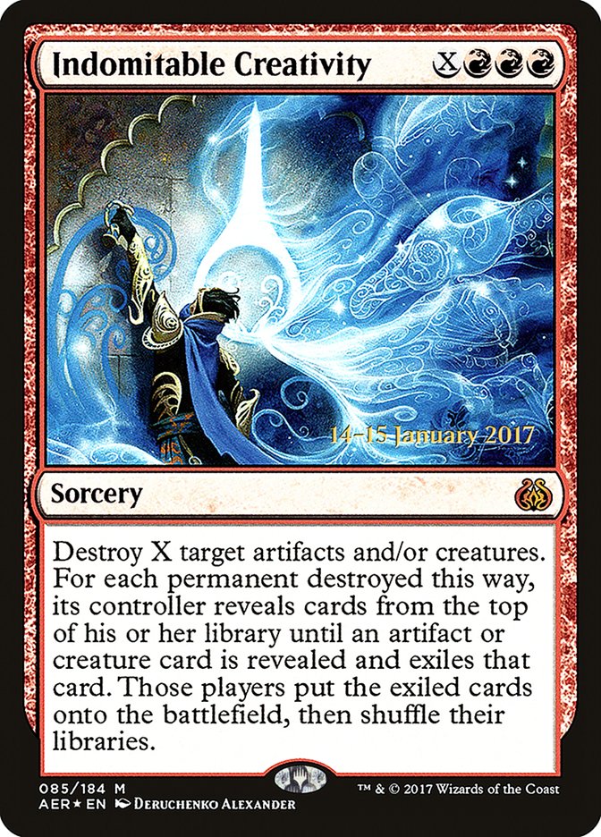 Indomitable Creativity  (Prerelease) [Aether Revolt Prerelease Promos] (PAER 85S)