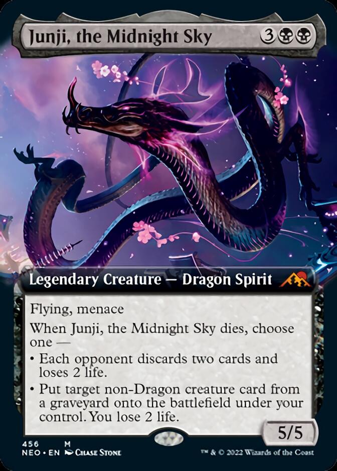 Junji, the Midnight Sky (Extended) [Kamigawa: Neon Dynasty] (NEO 456)