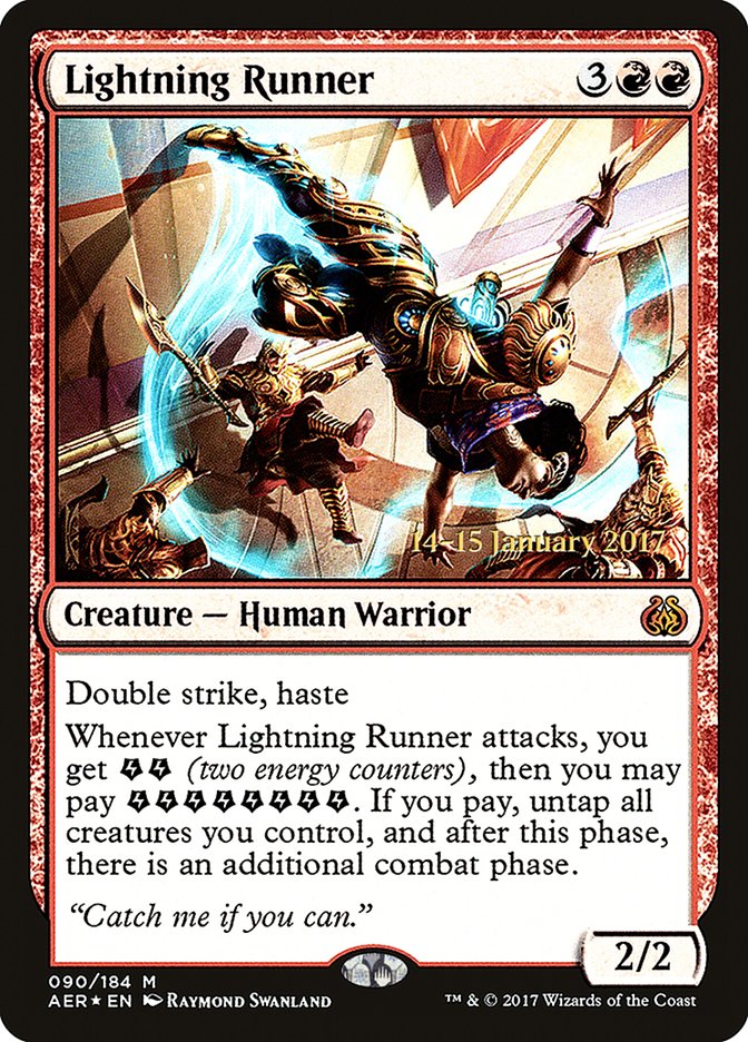 Lightning Runner  [Aether Revolt Prerelease Promos] (PAER 90S)