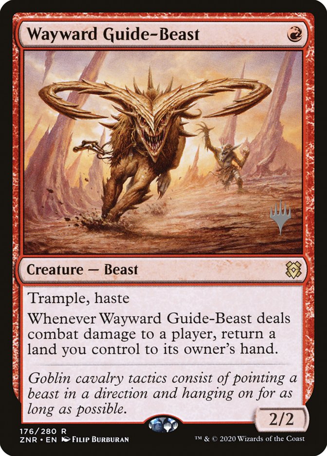 Wayward Guide-Beast (Promo Pack) [Zendikar Rising Promos] (PZNR 176P)