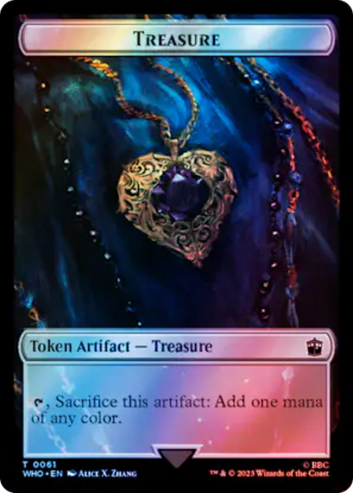 Alien // Treasure (0029) Double-Sided Token (Surge Foil) [Doctor Who Tokens]