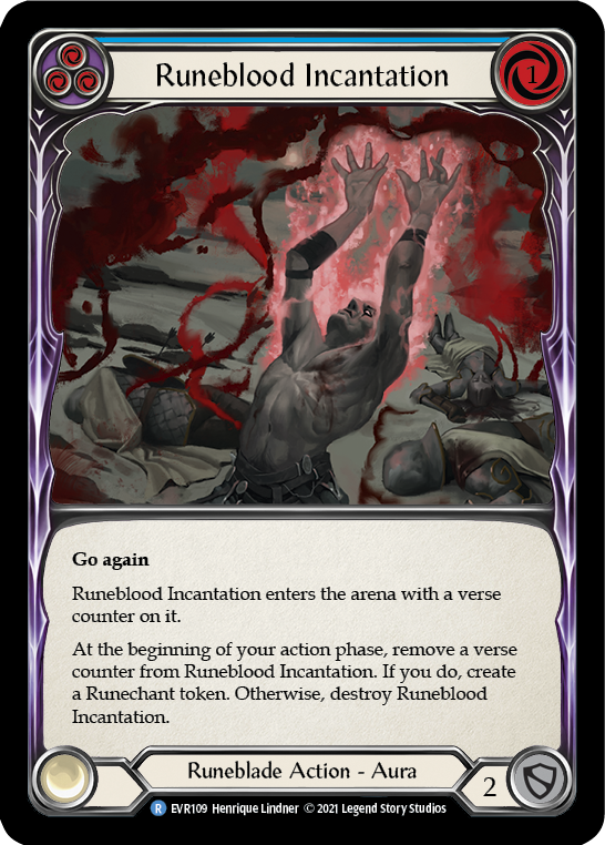 Runeblood Incantation (Blue) [EVR109] 1st Edition Rainbow Foil