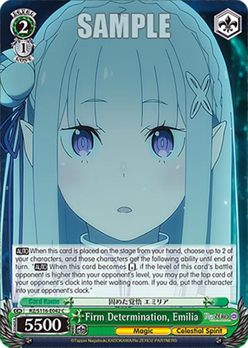 Firm Determination, Emilia (RZ/S116-E042) [Re:ZERO -Starting Life in Another World- Vol.3]