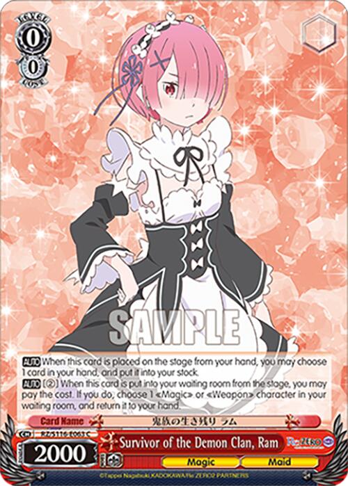 Survivor of the Demon Clan, Ram (RZ/S116-E063) [Re:ZERO -Starting Life in Another World- Vol.3]