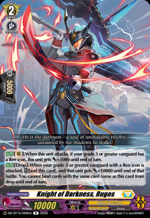 Knight of Darkness, Rugos (DZ-BT15/056EN) [Strike of Illusionary Shadows]