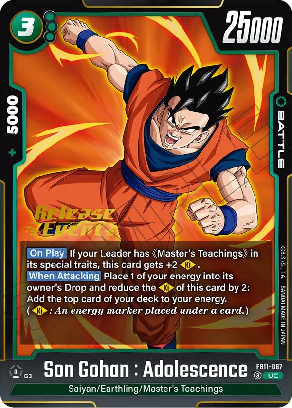 Son Gohan : Adolescence (FB11-067) [Brightness of Hope Release Event Cards]