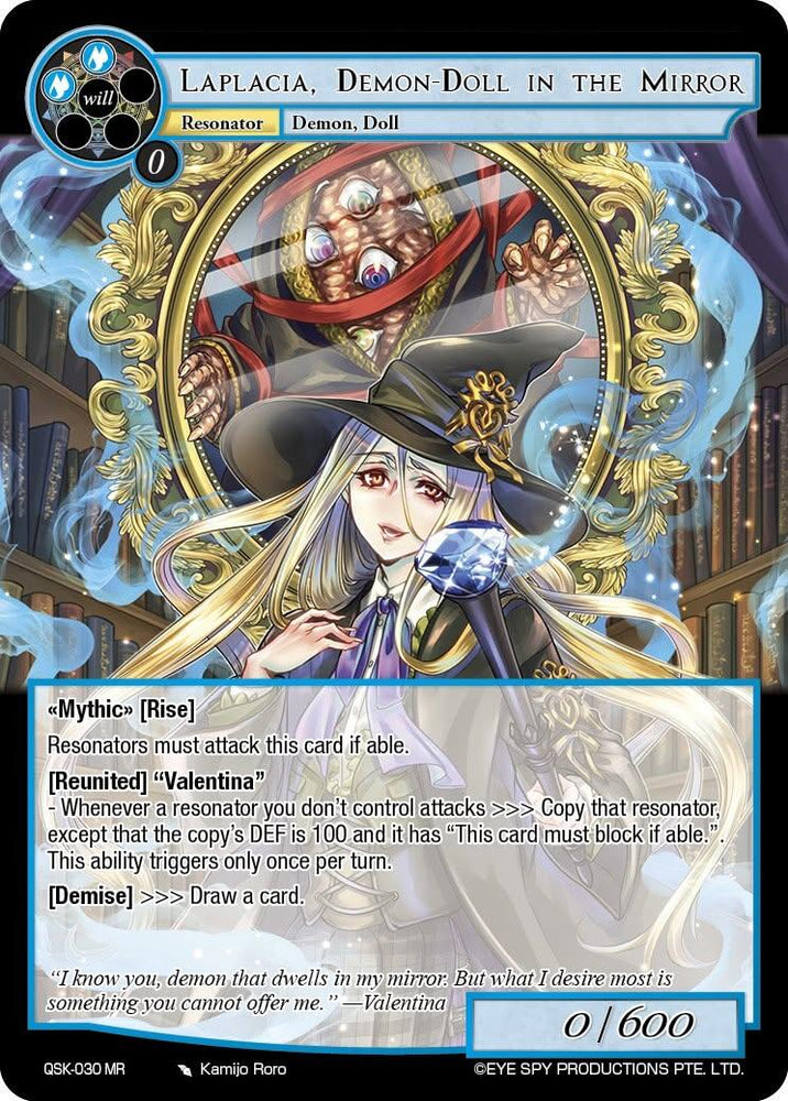 Laplacia, Demon-Doll in the Mirror (Full Art) (QSK-030 MR) [The Quest of the Seven Keys]