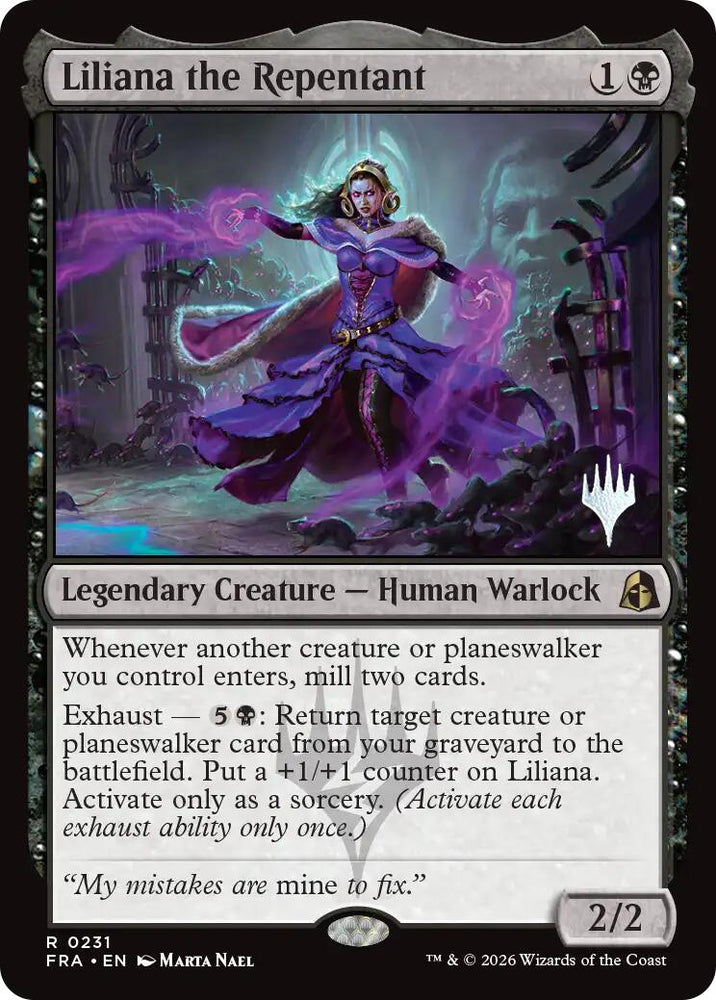 Liliana the Repentant [Reality Fracture Promos]