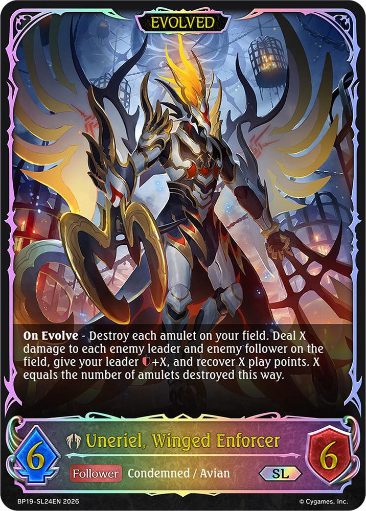 Uneriel, Winged Enforcer (Evolved) - SL24EN (Foil) (BP19-SL24EN) [Eightfold Retribution]