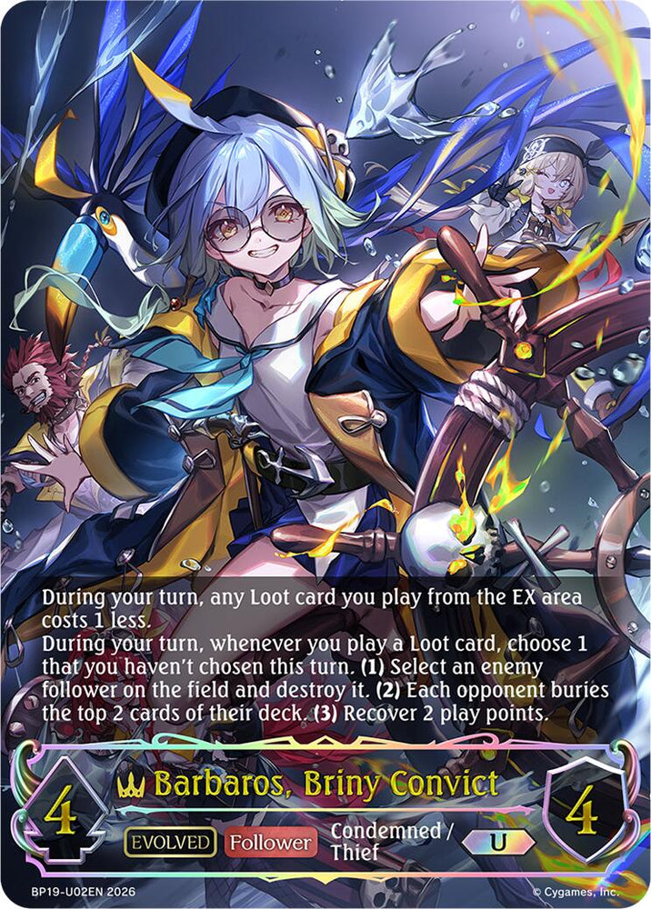 Barbaros, Briny Convict (Evolved) - U02EN (Foil) (BP19-U02EN) [Eightfold Retribution]