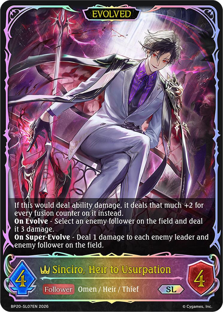 Sinciro, Heir to Usurpation (Evolved) (BP20-SL07EN) [Omens and Heirs]