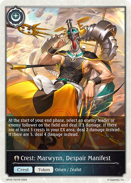 Crest: Marwynn, Despair Manifest (BP20-T07EN) [Omens and Heirs]