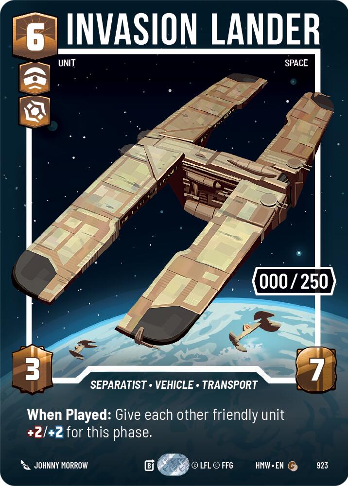 Invasion Lander (923) (Serialized) (923) [Homeworlds]
