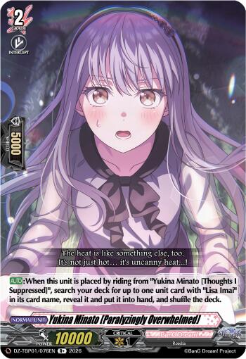 Yukina Minato [Paralyzingly Overwhelmed] (DZ-TBP01/076EN) [BanG Dream! Girls Band Party!]