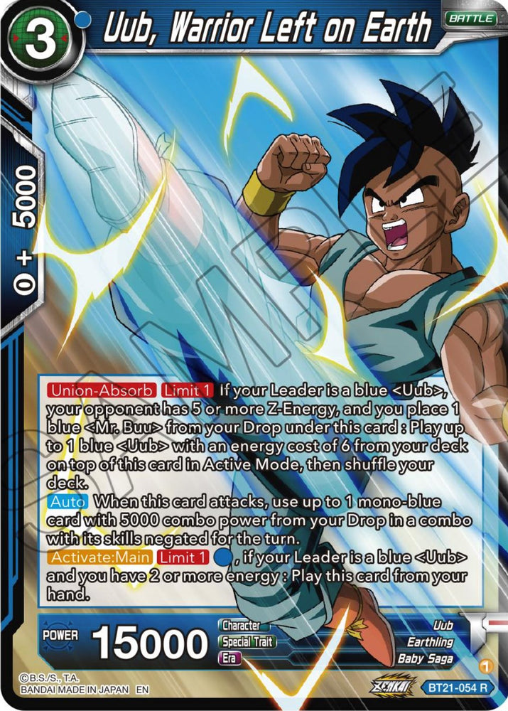 Uub, Warrior Left on Earth (BT21-054) [ZENKAI Series: Set 04]