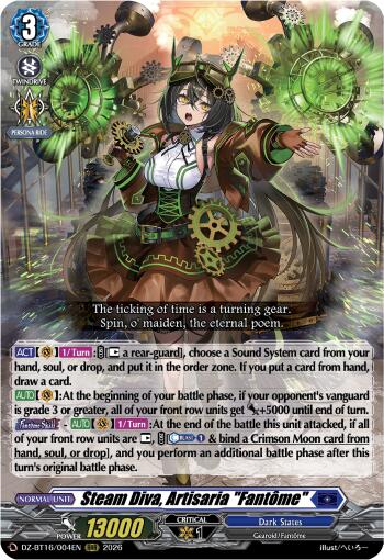 Steam Diva, Artisaria "Fantome" (DZ-BT16/004EN) [Parallactic Dawn]