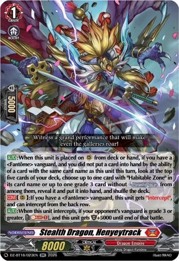 Stealth Dragon, Henyeytrack (DZ-BT16/023EN) [Parallactic Dawn]
