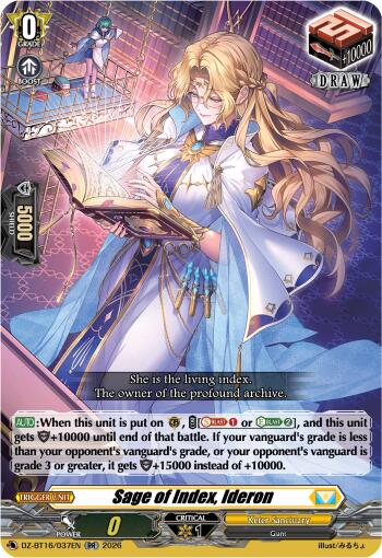 Sage of Index, Ideron (DZ-BT16/037EN) [Parallactic Dawn]