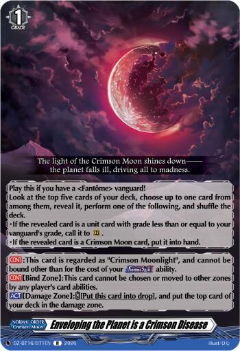 Enveloping the Planet is a Crimson Disease (DZ-BT16/071EN) [Parallactic Dawn]