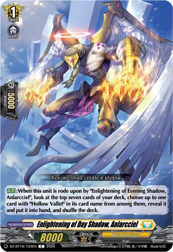 Enlightening of Day Shadow, Anlarcciel (DZ-BT16/103EN) [Parallactic Dawn]