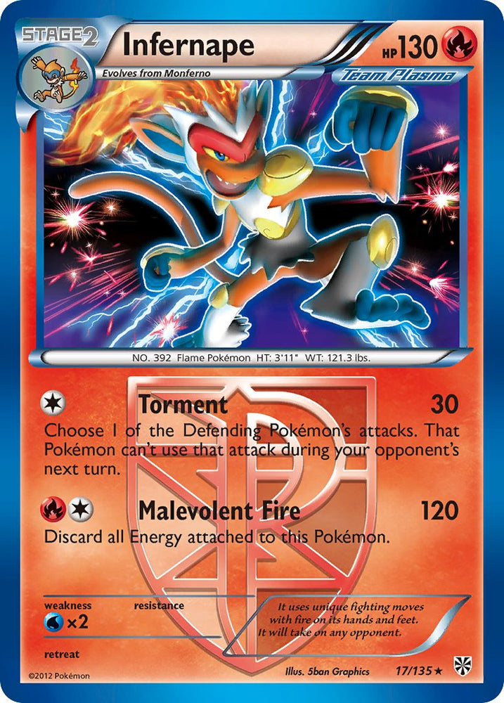 Infernape (BW Plasma Storm) (17/135) [Theme Deck Exclusives]