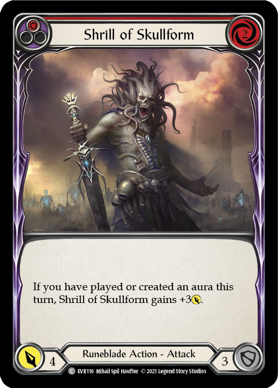 Shrill of Skullform (Red) [EVR116] 1st Edition Rainbow Foil