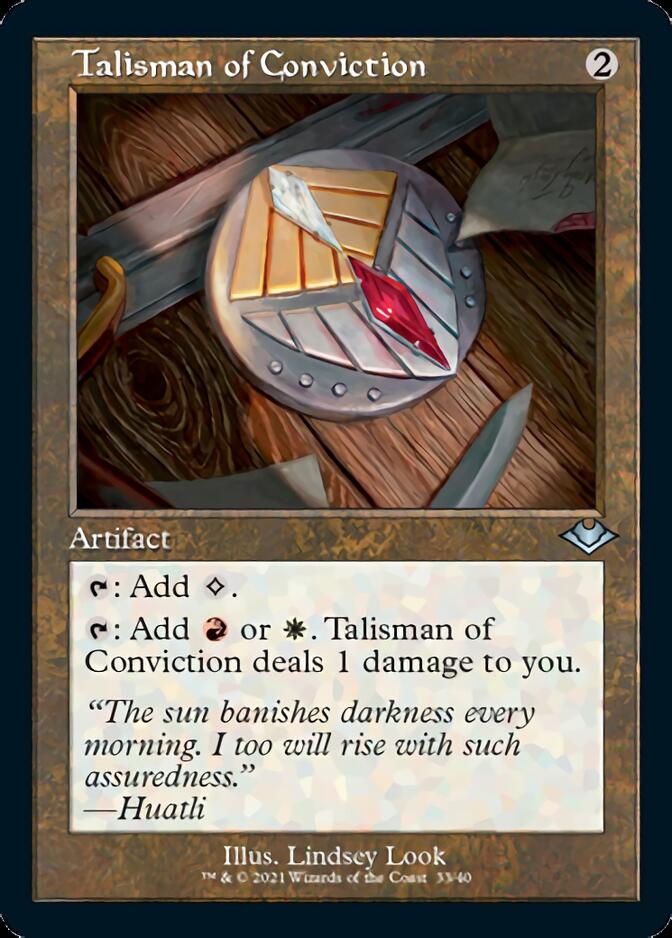 Talisman of Conviction (Retro Etched Foil) [Modern Horizons 2] (H1R 33)