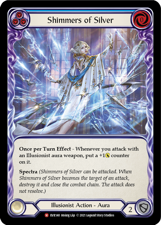 Shimmers of Silver [EVR140] 1st Edition Rainbow Foil