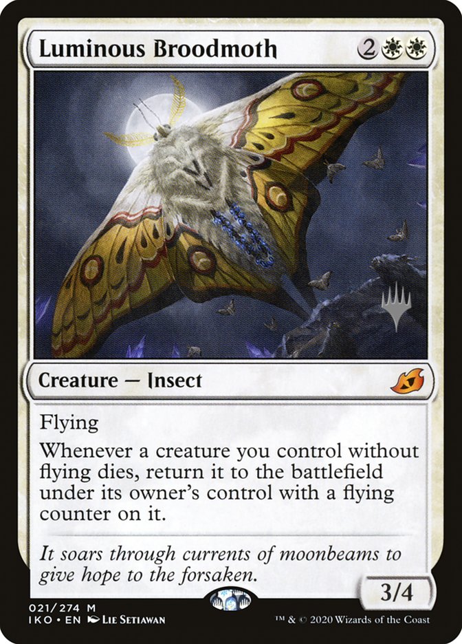 Luminous Broodmoth (Promo Pack) [Ikoria: Lair of Behemoths Promos] (PIKO 21P)