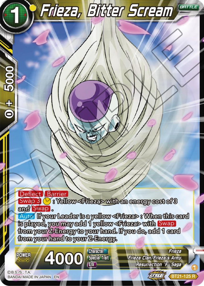 Frieza, Bitter Scream (BT21-125) [ZENKAI Series: Set 04]