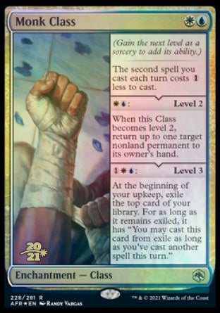 Monk Class [Dungeons & Dragons: Adventures in the Forgotten Realms Prerelease Promos] (PAFR 228)