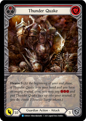 Thunder Quake (Red) [EVR024] 1st Edition Extended Art Rainbow Foil