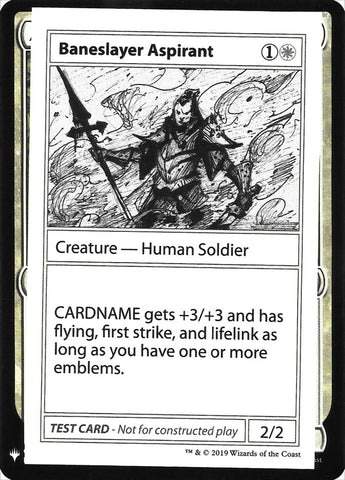 Baneslayer Aspirant [Mystery Booster Playtest Cards] (CMB1 3)