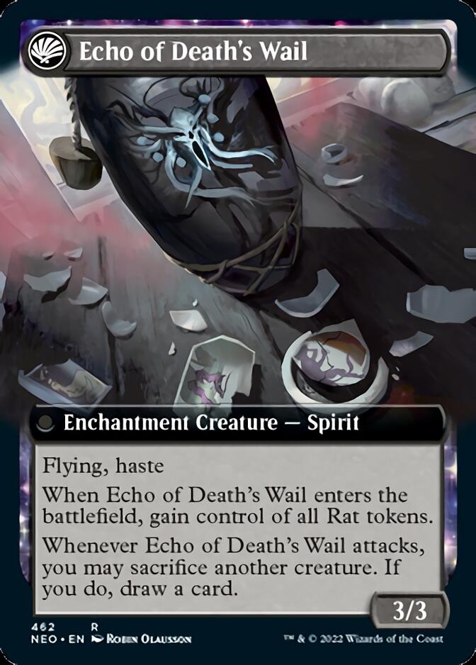Tribute to Horobi // Echo of Death's Wail (Extended) [Kamigawa: Neon Dynasty] (NEO 462)