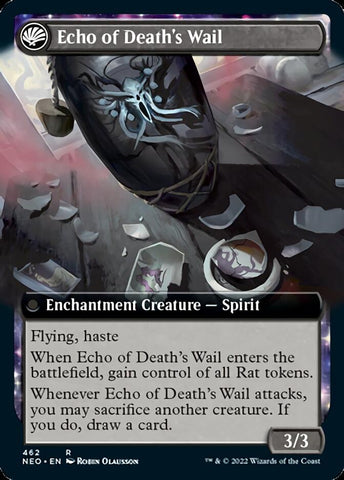Tribute to Horobi // Echo of Death's Wail (Extended) [Kamigawa: Neon Dynasty] (NEO 462)