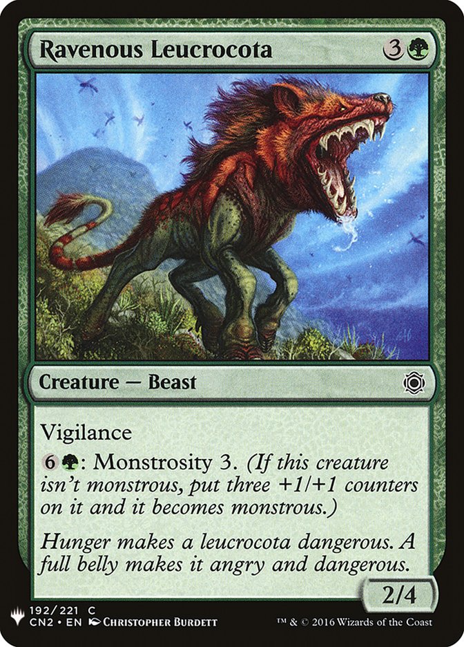 Ravenous Leucrocota [Mystery Booster] (MB1 1306)