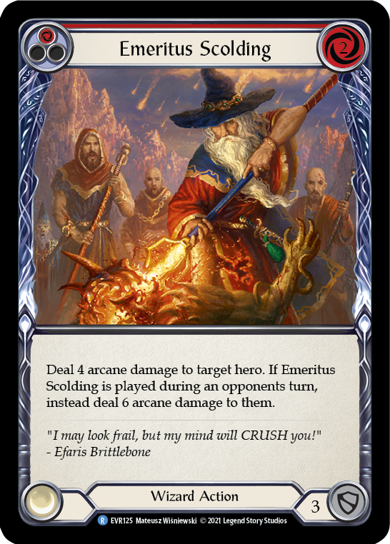 Emeritus Scolding (Red) [EVR125] 1st Edition Rainbow Foil