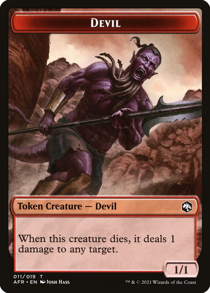 Devil // Vecna Double-sided Token [Dungeons & Dragons: Adventures in the Forgotten Realms Tokens] (TAFR 11)