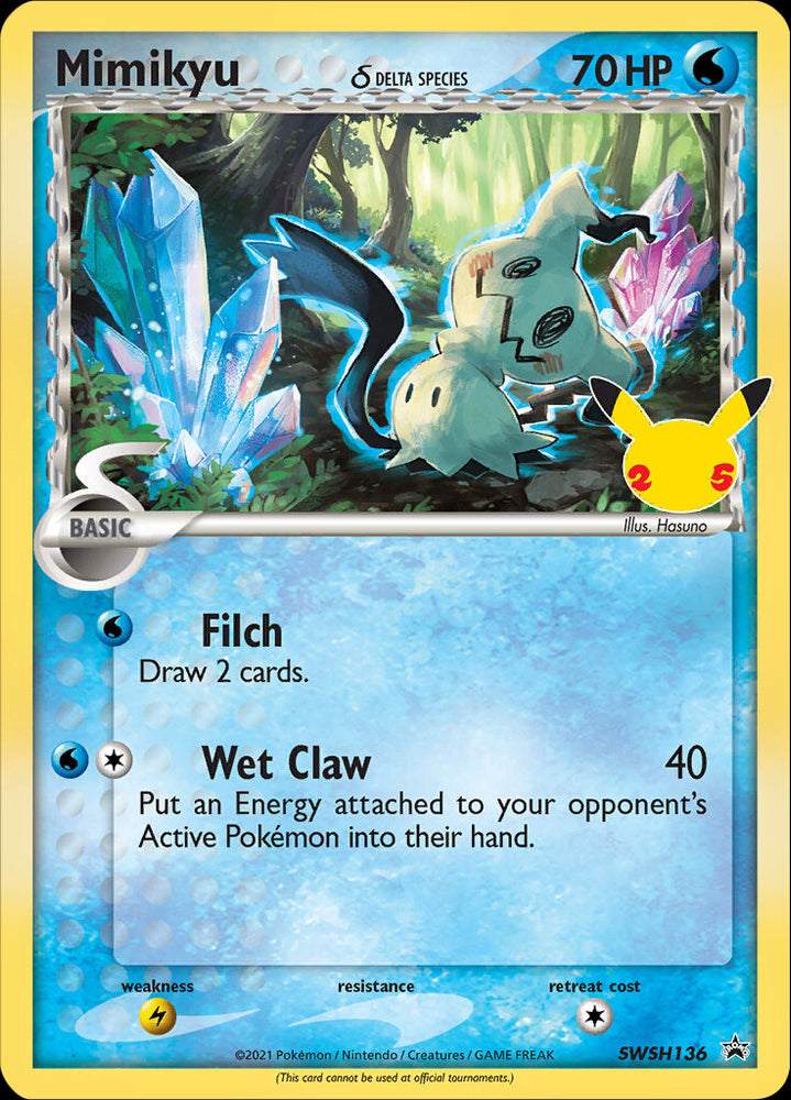 Mimikyu (Delta Species) (SWSH136) (Celebrations) [Sword & Shield: Black Star Promos]