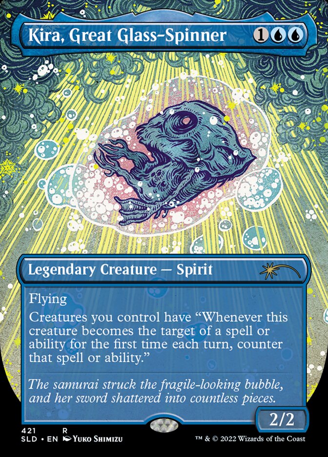 Kira, Great Glass-Spinner (Borderless) [Secret Lair Drop Series] (SLD 421)