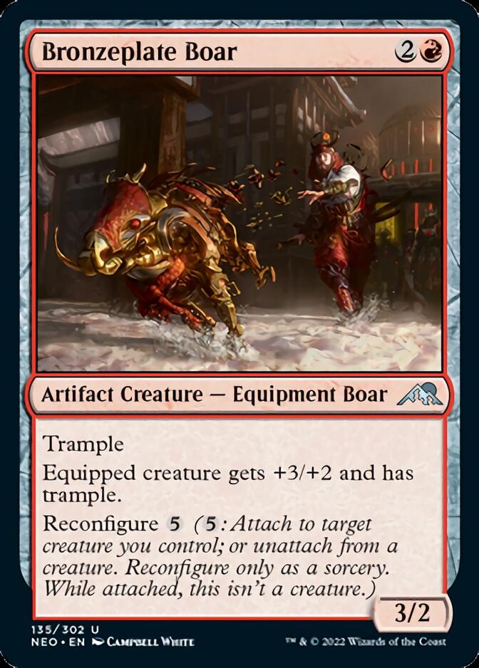 Bronzeplate Boar [Kamigawa: Neon Dynasty] (NEO 135)