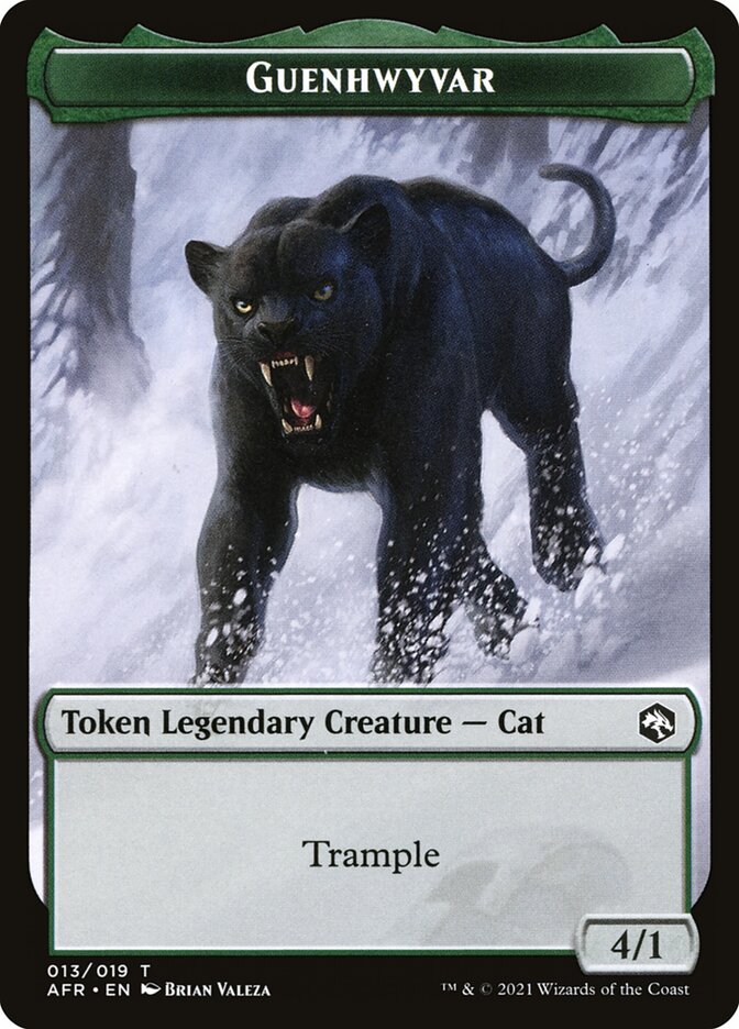 Devil // Guenhwyvar Double-sided Token [Dungeons & Dragons: Adventures in the Forgotten Realms Tokens] (TAFR 11)