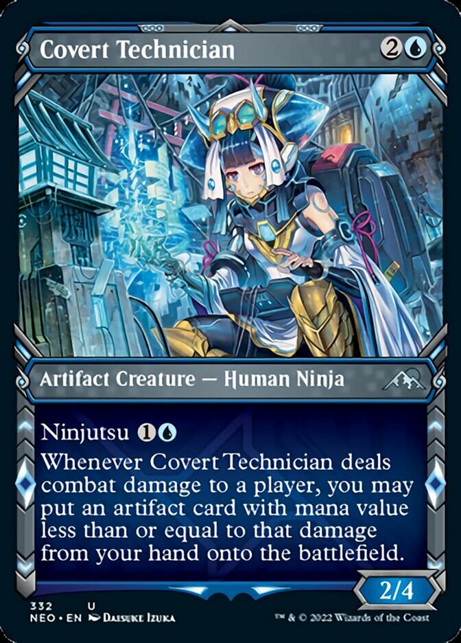 Covert Technician (Showcase Ninja) [Kamigawa: Neon Dynasty] (NEO 332)