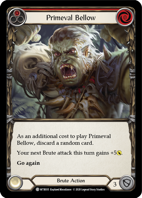 Primeval Bellow (Red) [WTR035] Unlimited Rainbow Foil