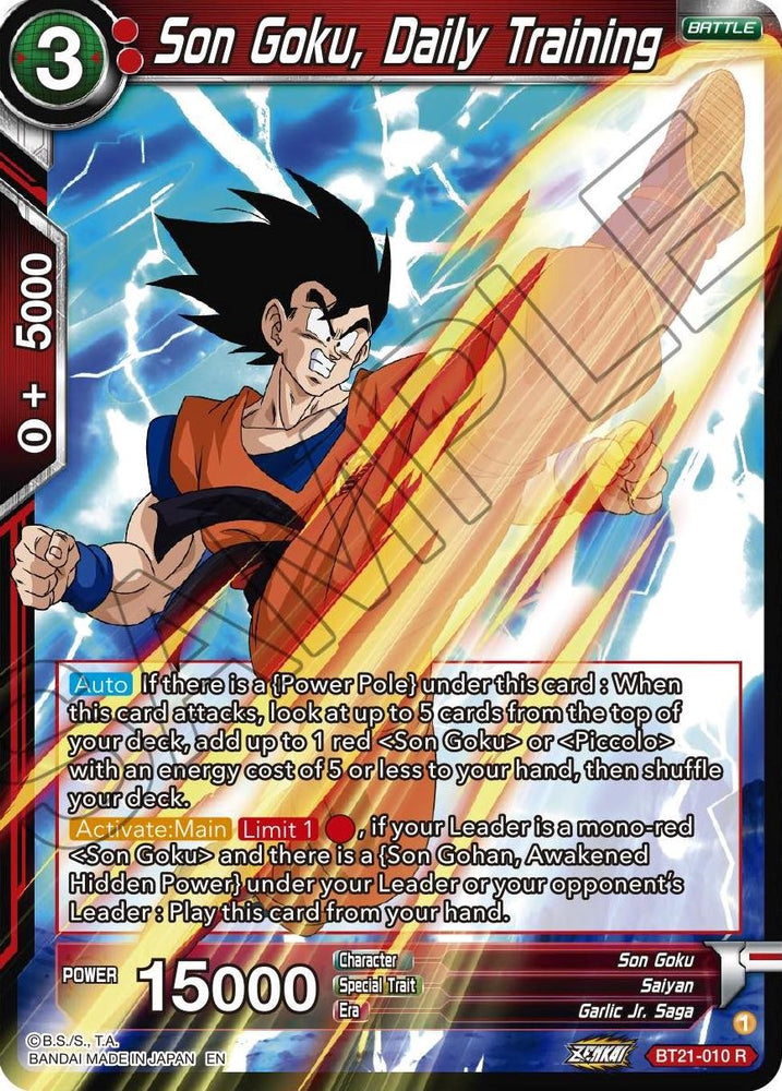 Son Goku, Daily Training (BT21-010) [ZENKAI Series: Set 04]