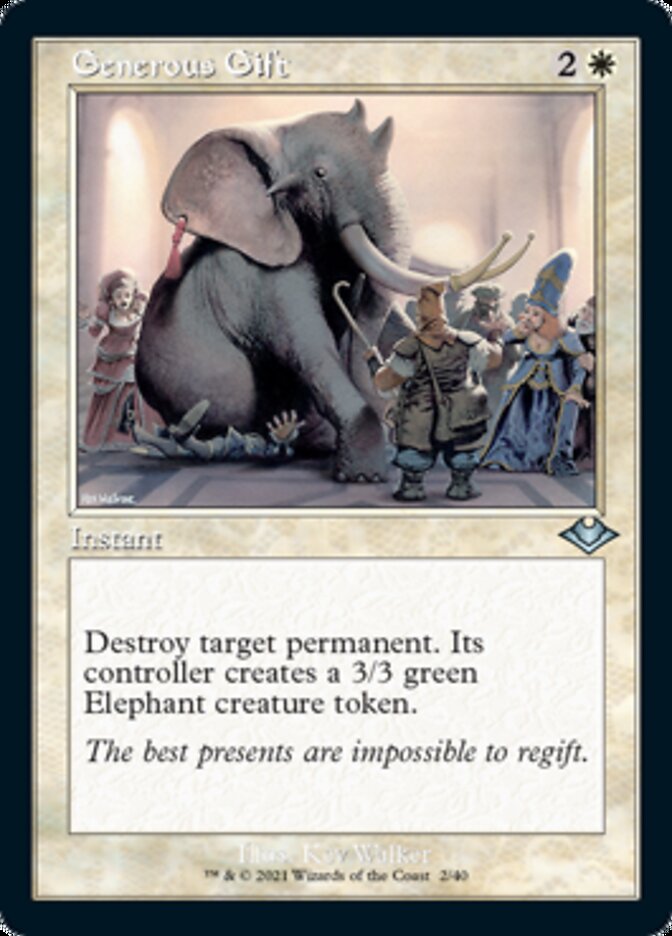 Generous Gift (Retro Etched Foil) [Modern Horizons 2] (H1R 2)