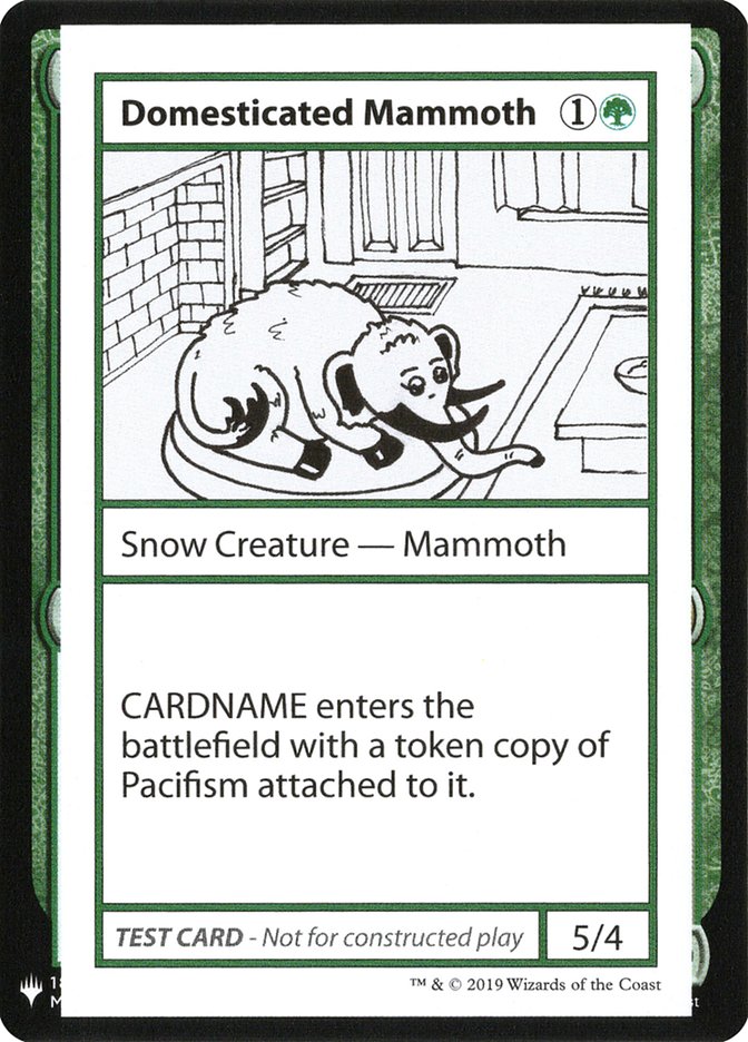 Domesticated Mammoth [Mystery Booster Playtest Cards] (CMB1 72)