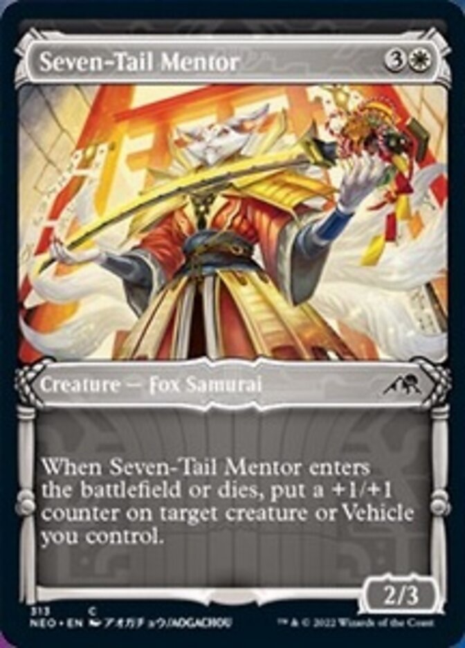 Seven-Tail Mentor (Showcase Samurai) [Kamigawa: Neon Dynasty] (NEO 313)
